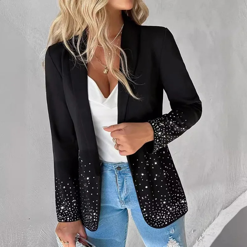 2024 SpringSummer Womens Personalized Waist Tight Set Jacket 250407