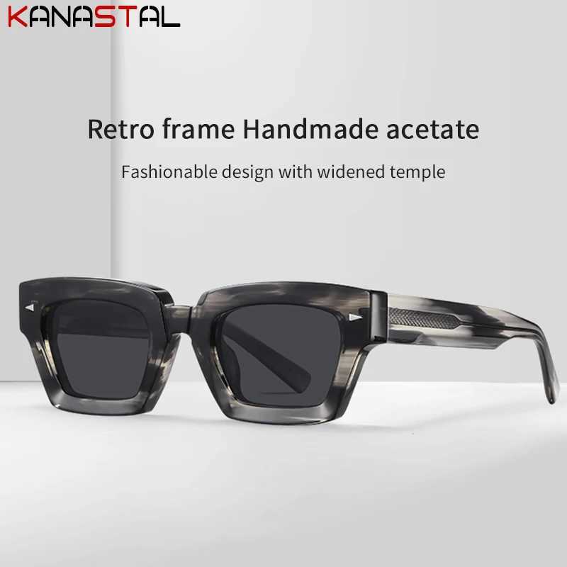 Men Polarized Sunglasses Women UV400 Sun Glasses Acetate Fibre Thick Eyeglasses Frame Fishing Camping Anti Glare Shade EyewearC250411