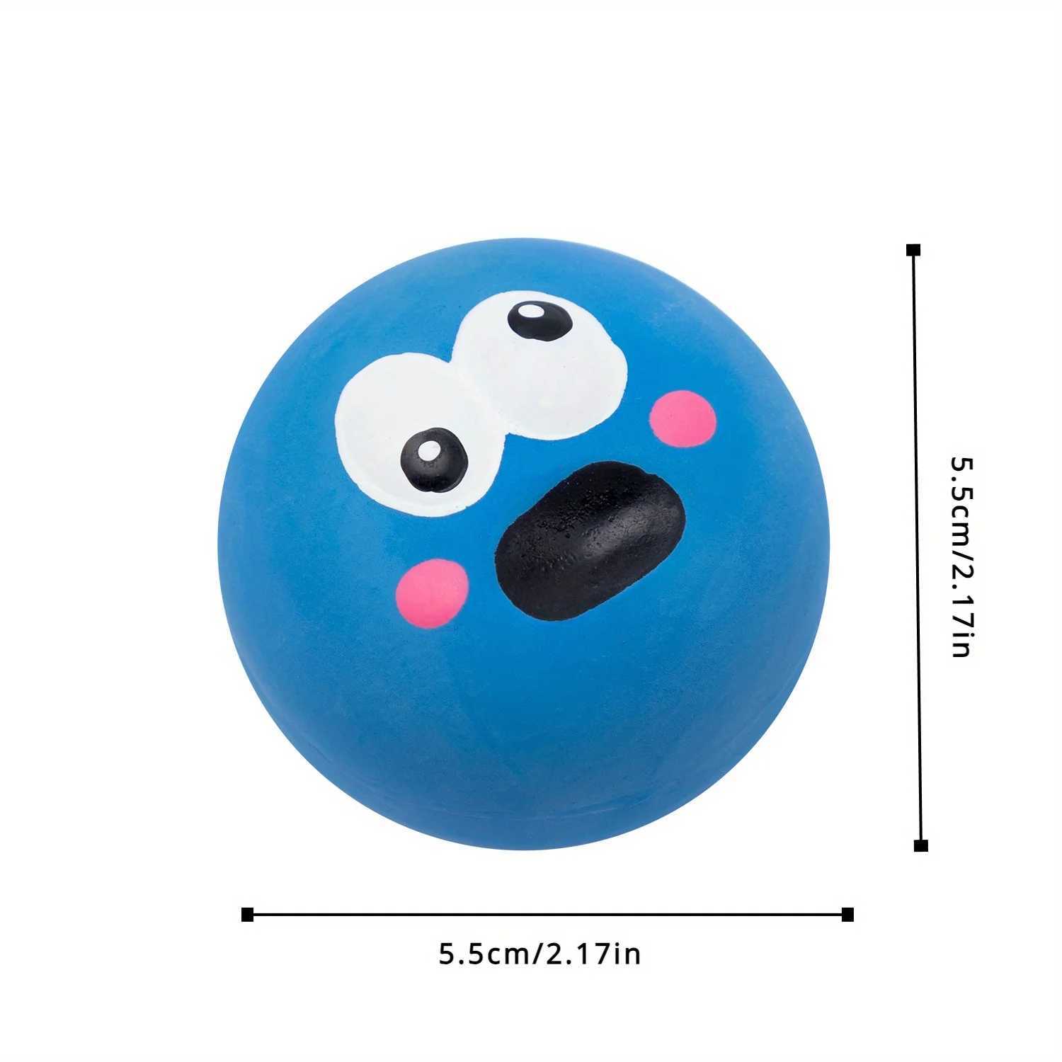 1 piece cute big eyed design dog sound toys durable latex chewing interactive training with squeaking dog toy balls Z250412