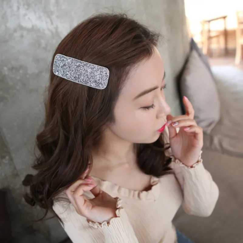 Korean shiny sequins side clips womens bangs edge clips BB clips bucket clips headwear fashionable hairstyle accessories Y2504012