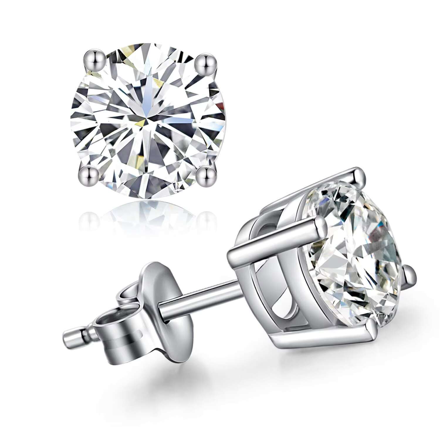18k Gold Plated Moissanite Earrings 925 Sterling Silver Women Earrings Moissanite Diamond Earrings