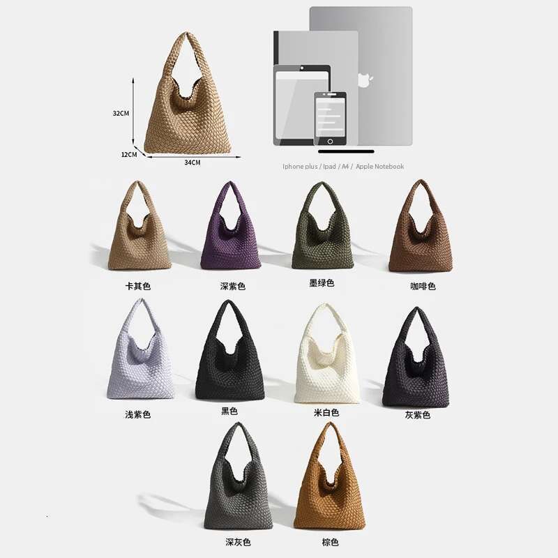 New Handbag Women's Shoulder Most Popular In 2024 Large Volume Nylon Pure Handmade Woven Bag For Women Shoulder Bags