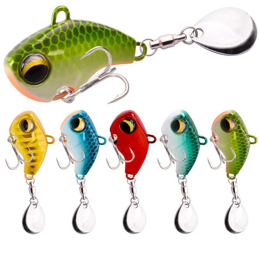 New Arrival 1PCS 6g/14g/26g Metal VIB Fishing Lure Spinner Sinking Rotating Spoon Pin Crankbait Sequins Baits Fishing Tackle Z250411