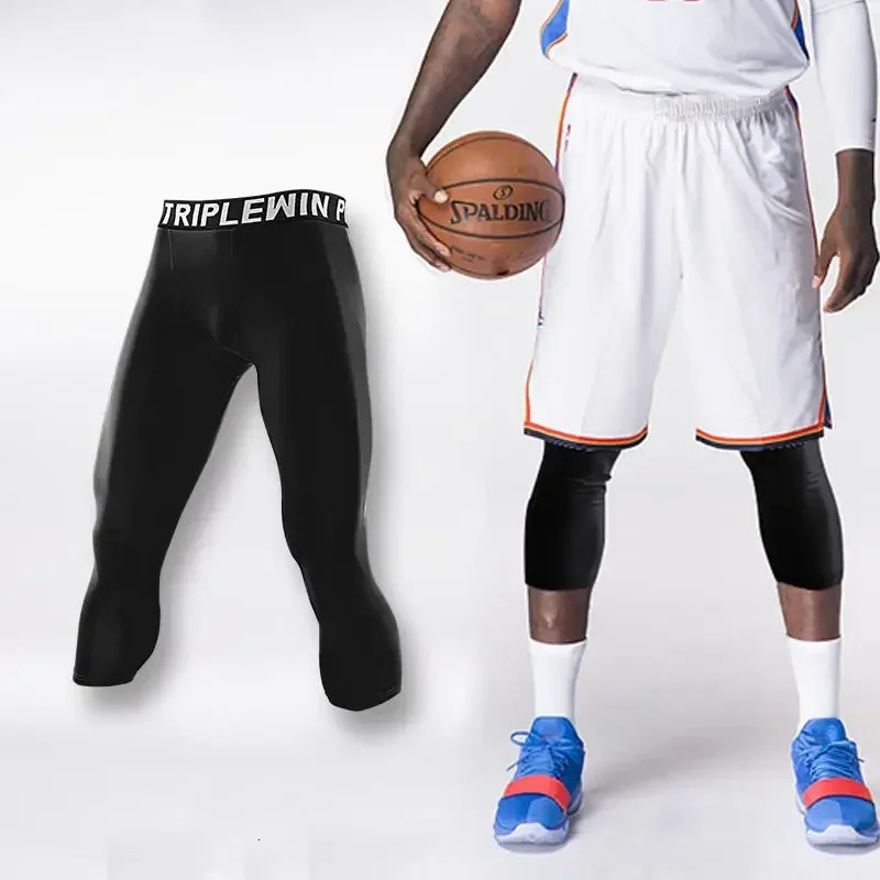 Men GYM Running Tights Pants Kid Children Soccer Fitness Exercise Sport 3/4 Cropped Legging Shorts J12251111