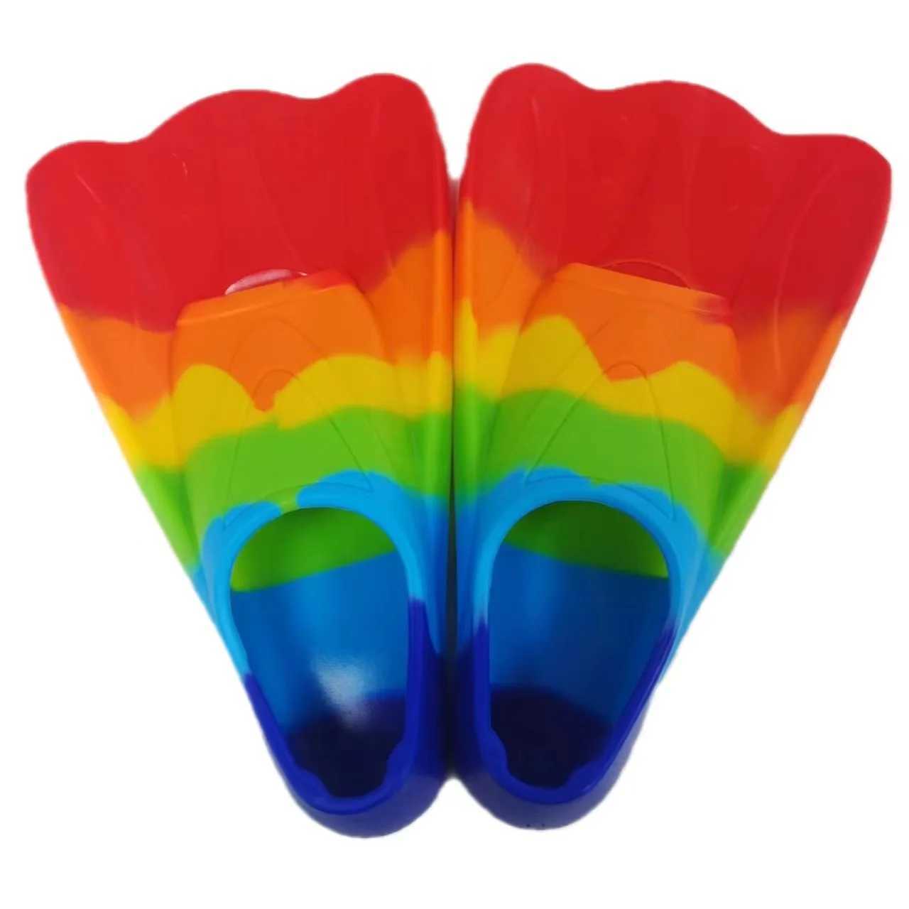 PROfESSional silicone short flip frog shoes suitabLE for children adults free swimming inflatabLE sports equipment special finsY250412