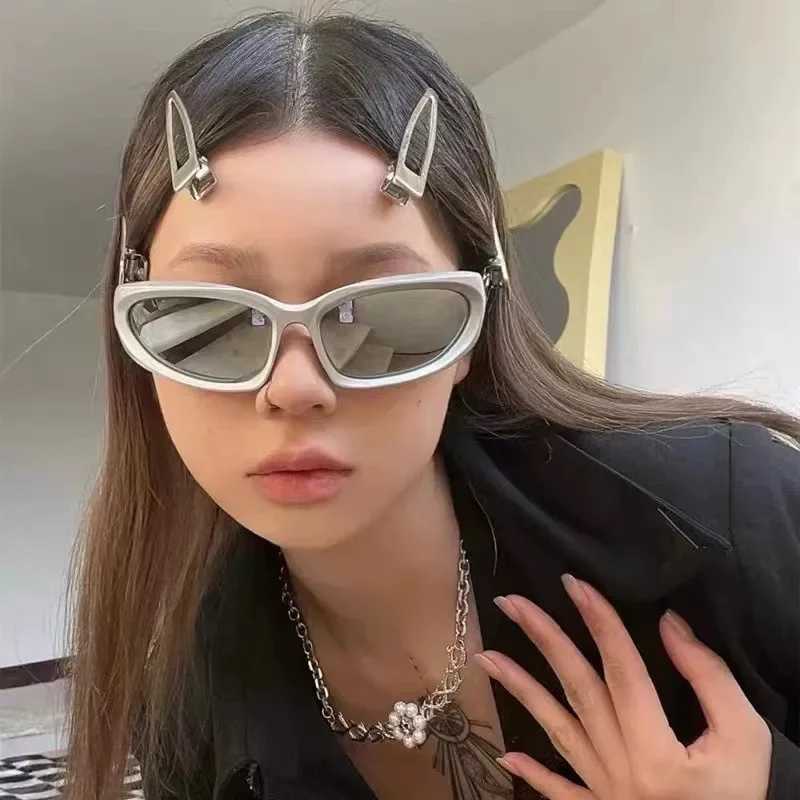 New Y2K Sports Punk Sunglasses Women Brand Designer Square Goggle Men Luxury Sun Glasses UV400 Colorful Mirror Fashion EyewearC250411