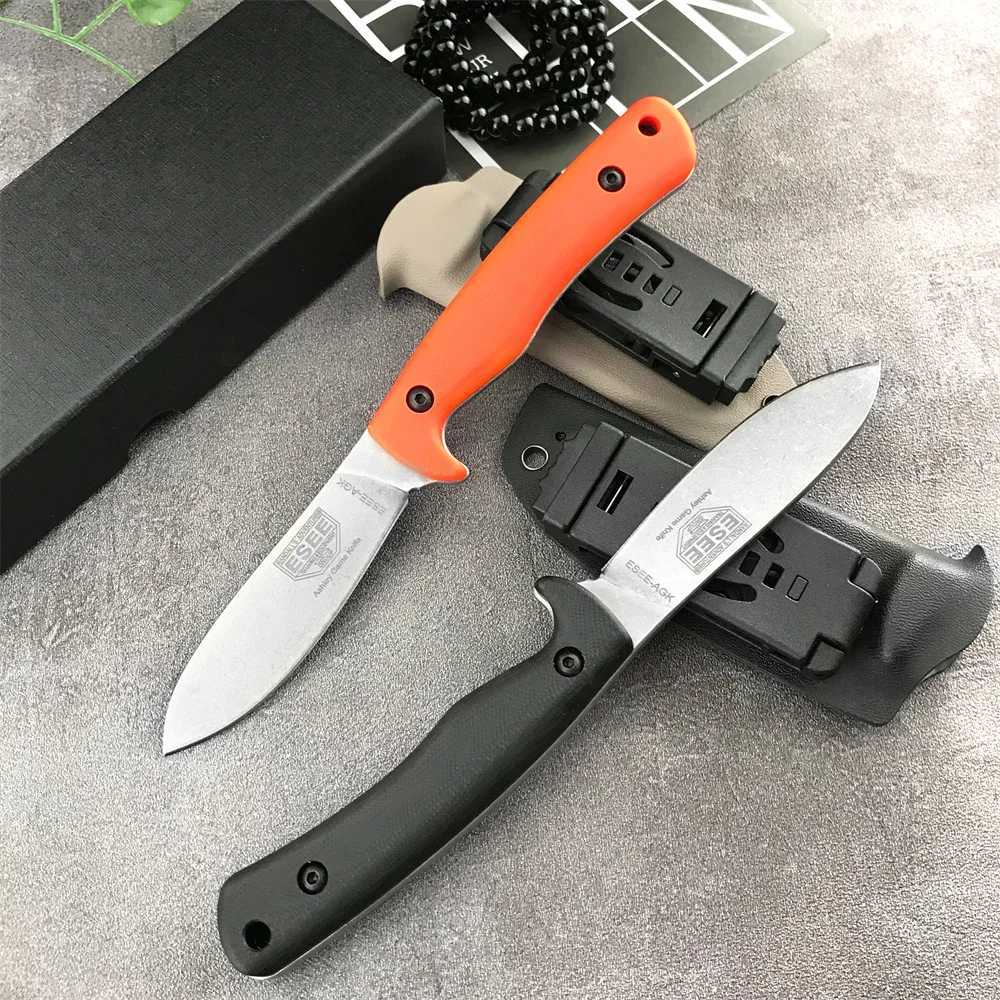 Tactical ESEE-AGK Fixed Blade Hunting Knife Stone Wash Blade G10 Hand Kydex Sheath Multi Tool Outdoor Survival Cam Tool W250412