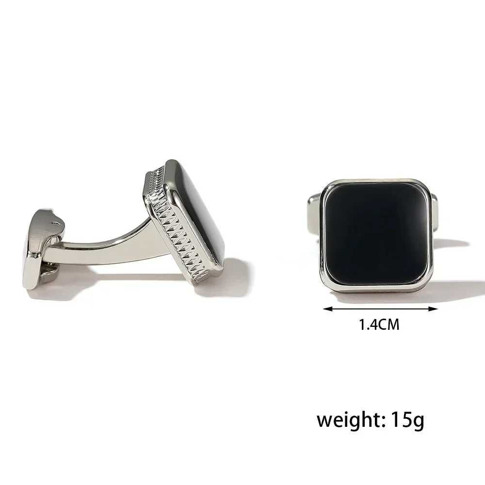 Mens cufflinks square simple classic business cufflinks available in 3 colors French shirt accessories Drip oil fashion jewelryT250412