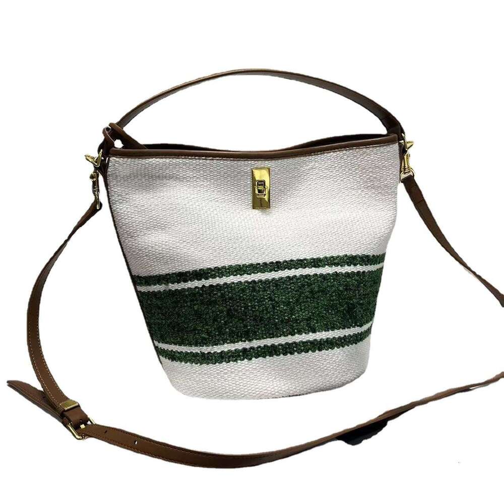 Summer Canvas Women 2022 New Style Popular Tote For Work, Hand Woven Large Capacity Bucket Bag