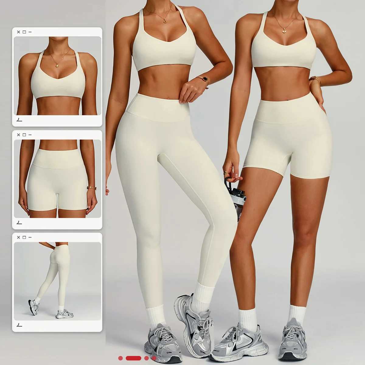 Yoga Set 2 Pieces Workout Outfits Fitness Sportswear Gym Shorts set Tracksuit Sports Bra Leggings Athletic Wear Women Clothes J251112