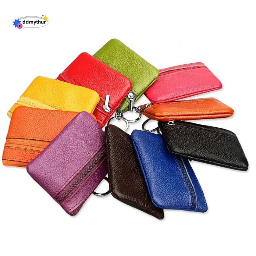 2019 Brand Casual Women Fashion Genuine Leather Car Key Holder Keyring Pouch Coin Purse Case Wallet ddmythur