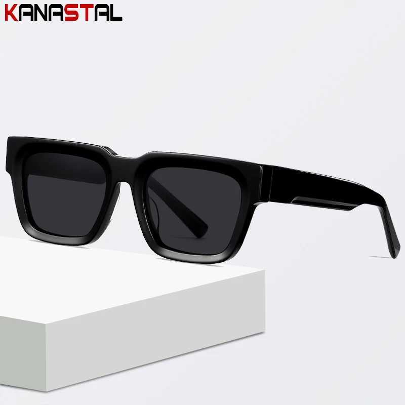 Men Polarized Sunglasses Women UV400 Square Sun Glasses Acetate Fibre Eyeglasses Frame Camping Fishing Anti Glare Shade Eyewear Z250411