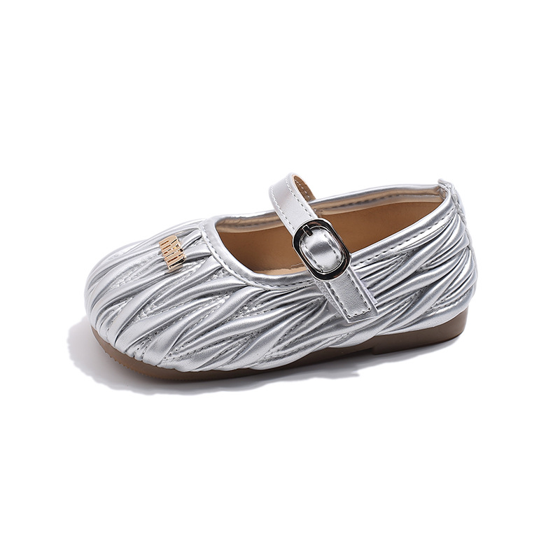 designer shoes 2025 Girls' leather shoes Children's single shoes shallow-mouthed shoes Soft-soled princess shoes for girls and babies