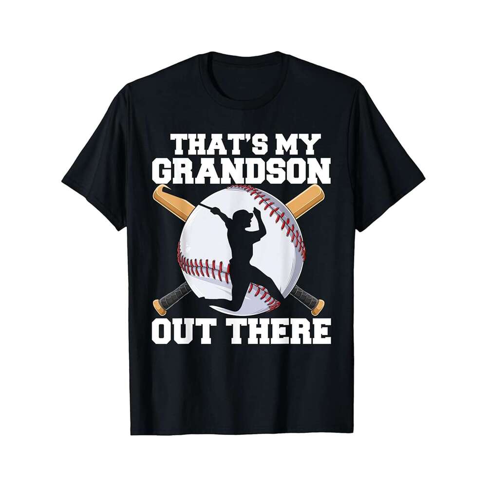 Designer T shirt Thats My Granddaughter Out There Rainbow Baseball Grandma ,100% cotton, short sleeve, Wrinkle resistant, Casual, comfortable fit - 22