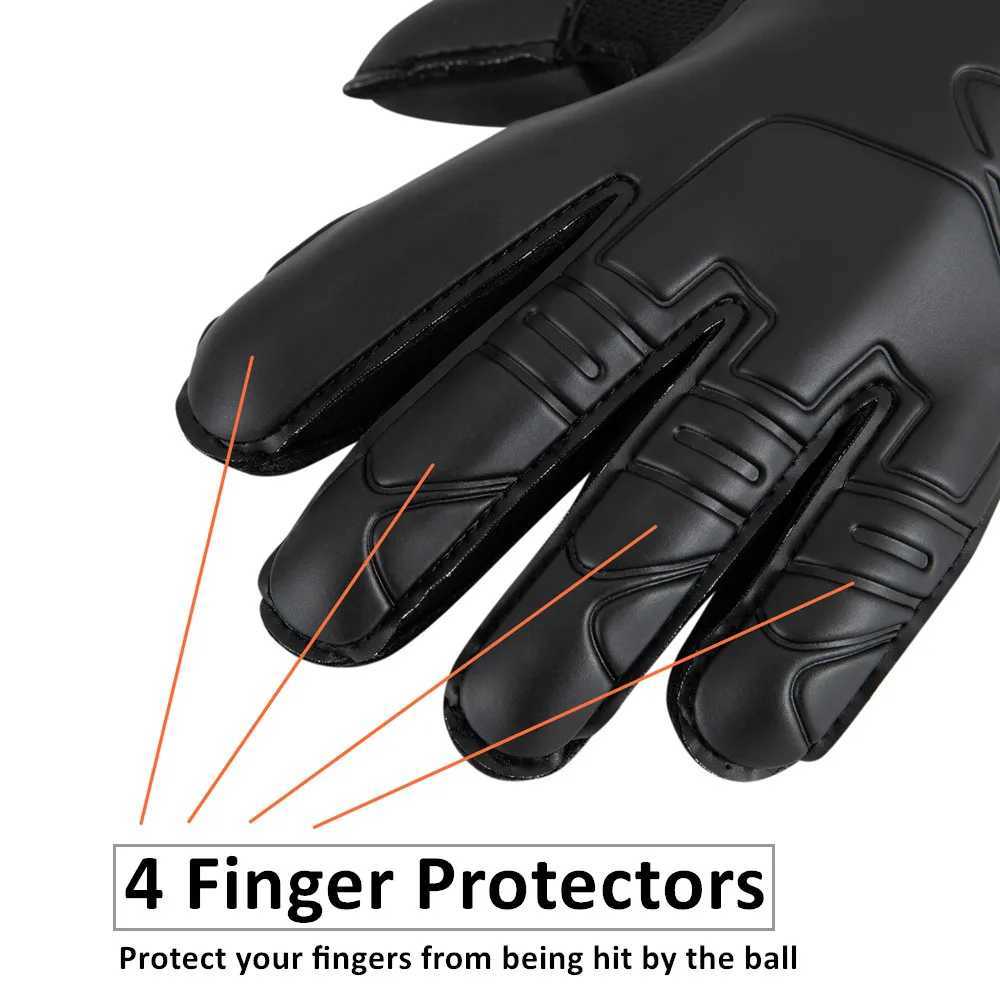 Professional goalkeeper gloves black and blue football gloves accessories for training latex size 7-10XJ250412