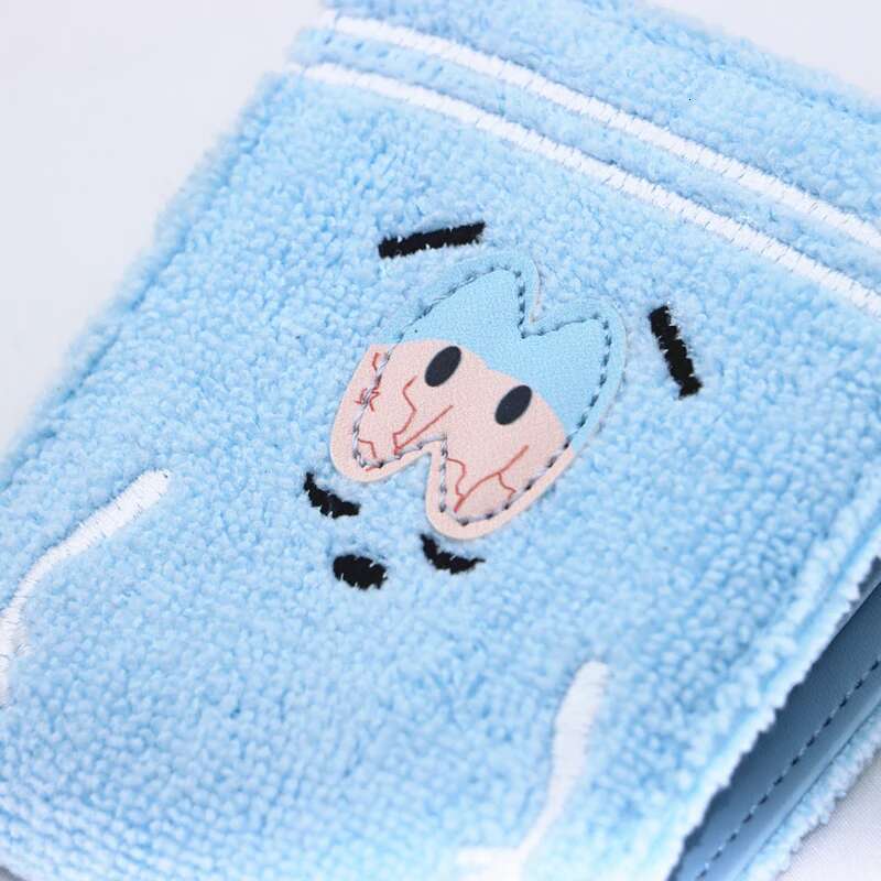 Cute Towel cloth embroidered anime fashion wallet, designer personalized ID card holder ddmythur