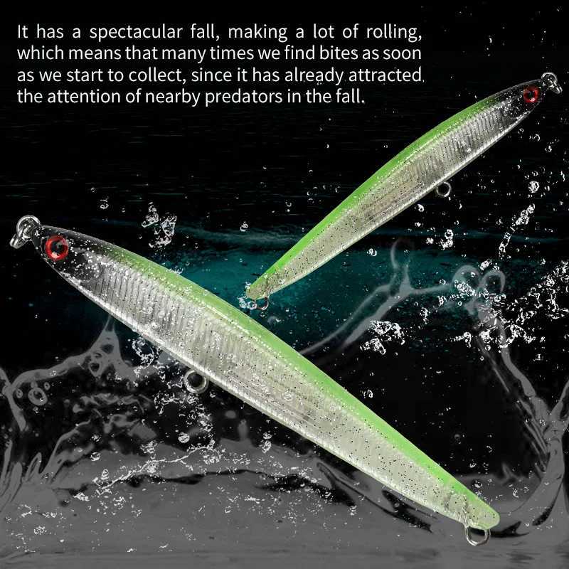 ALLBLUE SPEAR 90 Fishing Lure Stick 90mm/9g Sinking Pencil Longcast Shad 3D Eyes Tungsten Artificial Bait Bass Pike Tackle Z250411