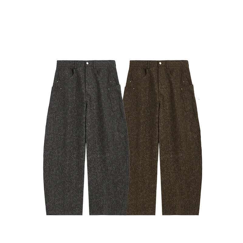 Men's Leopard Camo Cargo Pants High-Street Vintage Casual Trousers