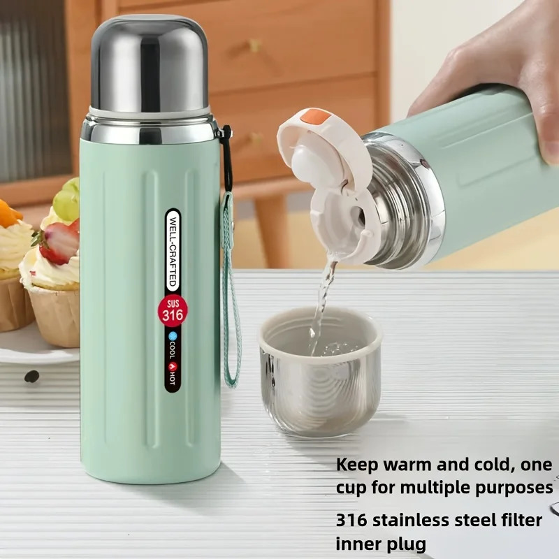 Thermos Bottle Vacuum Flasks Tumbler 316 Stainless Steel Thermal Water Keep And Cold Insulated Cup Drinkware 251107 W260226