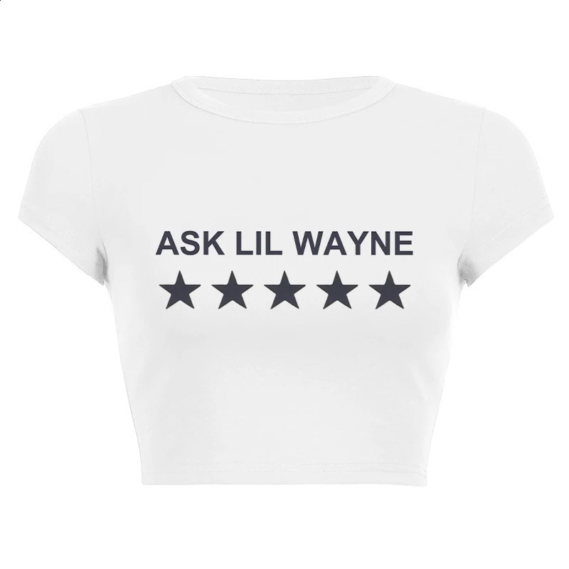 Y2K Sweet Women Multi-style Slim Crop Top Star Letter Print Casual Short Sleeve T-shirt Spicy Girl Sexy Fashion O Neck Baby Vest 250411