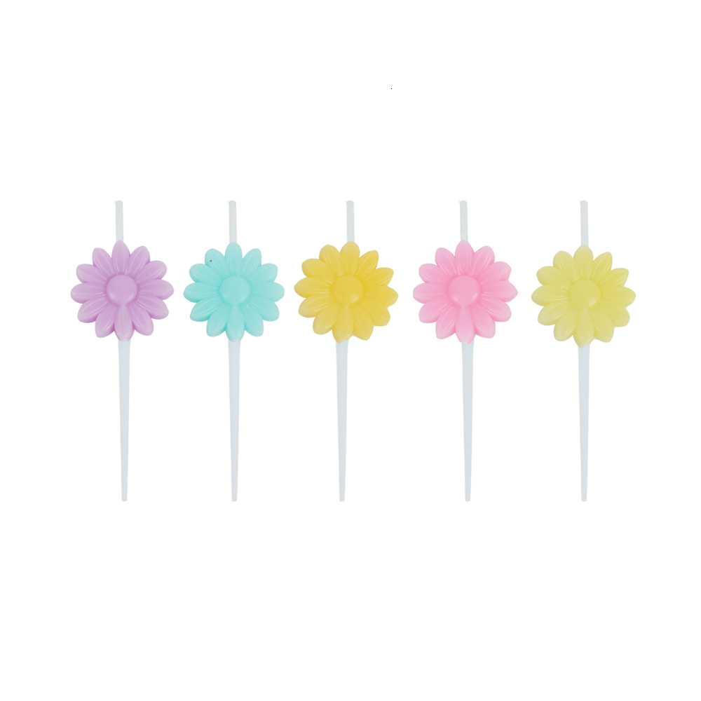 new ED0420/daisy shape aron candle 5pc ddmyDec