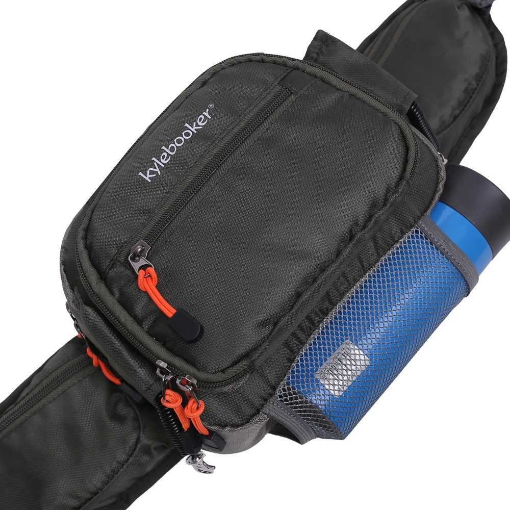 Kylebooker Fly Fishing Chest Pack Tackle Storage Hip Bag River Fishing Waist Pouch Z250411