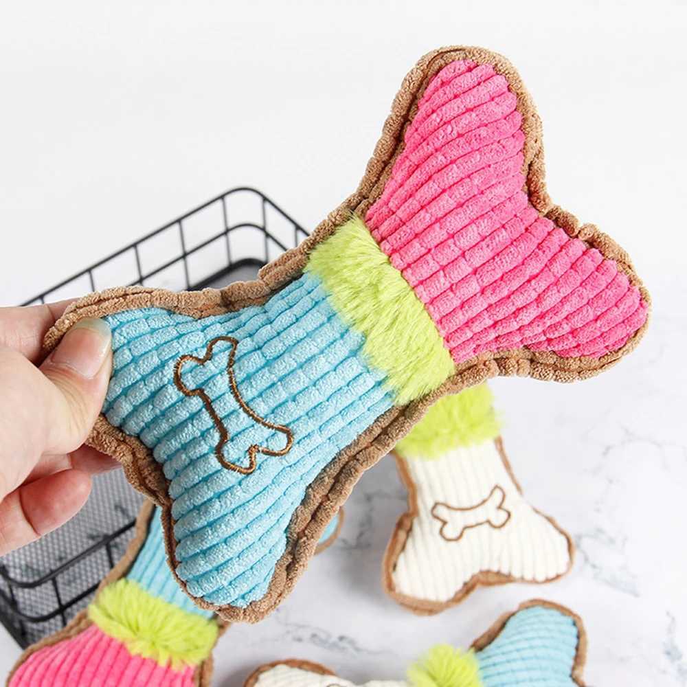 High Quality 1 pet sound grinding bite resistant plush toy for cats and dogs supplied with corn cob bones T2504012