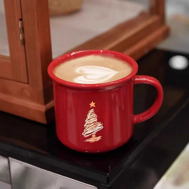 Christmas 1PC Big Red Christmas Mug Ceramic Coffee Mug Christmas Ceramic Mug Household Products Company Holiday Gifts Y251112