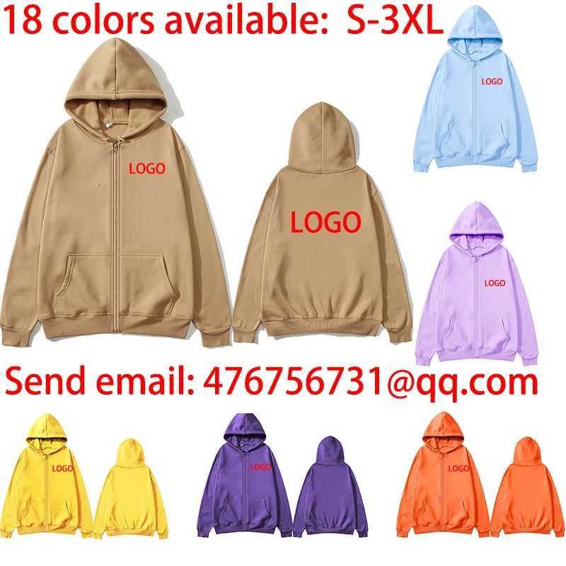 POD customization Fashion Casual Black Gray Blue Zipper Hoodie Hip Hop Street Wear Sweatshirts Skateboard Men/Woman Pullover Hoodies Male HoodieT25111