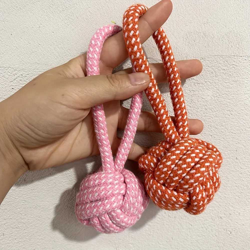 High Quality 1 colorful interactive cotton rope puppy mop toy ball dog accessory toothbrush chew durable supply T2504012