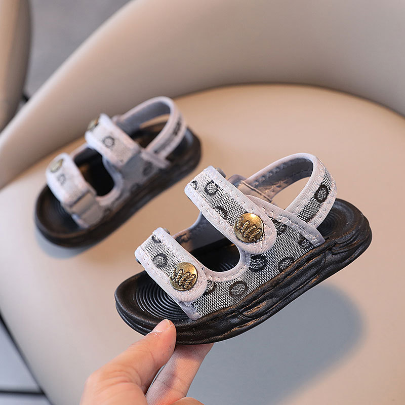 designer shoes 2025 new Boys' sandals with soft soles beach shoes with waterproof stitching baby casual shoes Baby shoes