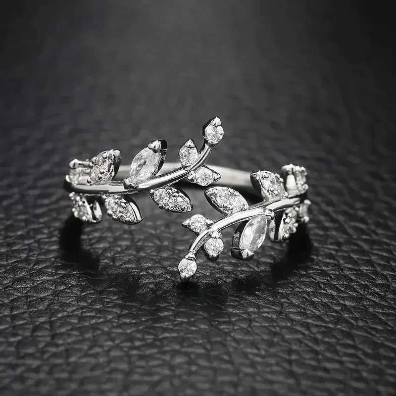Creative Branch Her Ring Female Open Adjustable Ring Finger Luxury Wedding Party Girl Jewelry AnillosXJ250412