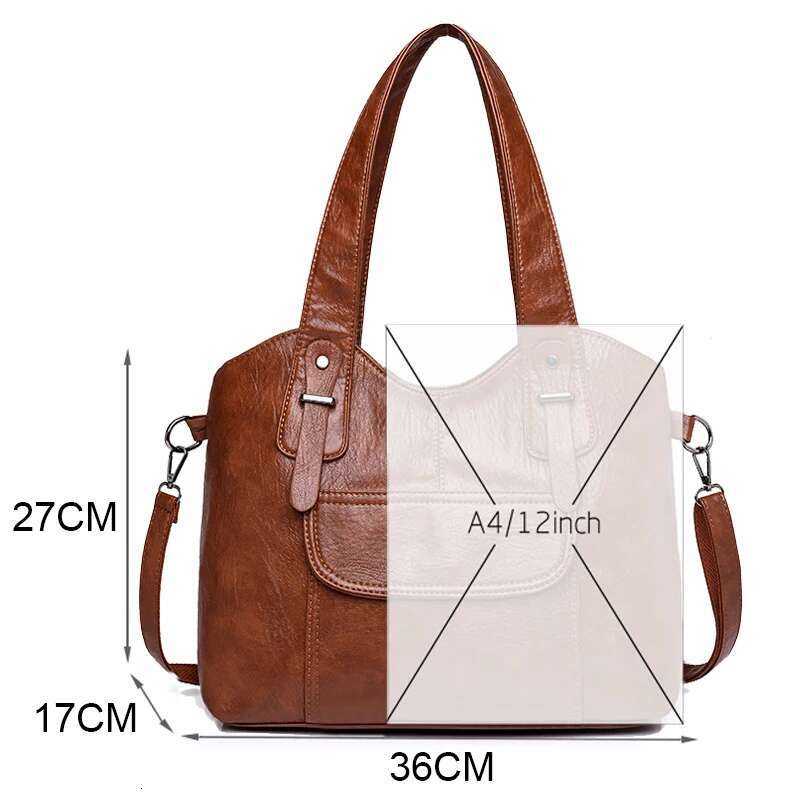Soft Leather Handbags Designer Retro Crossbody Bags For Women 2023 New Large Capacity Ladies Shoulder Messenger Bag