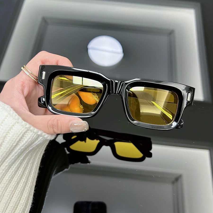New Fashion Square Sunglasses Men Women Luxury Sun Glasses Male Female Brand Designer Candy Color Mirror Vintage Oculos De Sol Z250411