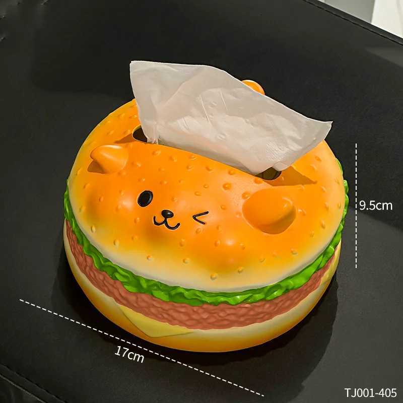 Cartoon Cute Burger Tissue Box Storage Box Living Ro Desktop Decoration He Fun Decorations Ornaments Y251112