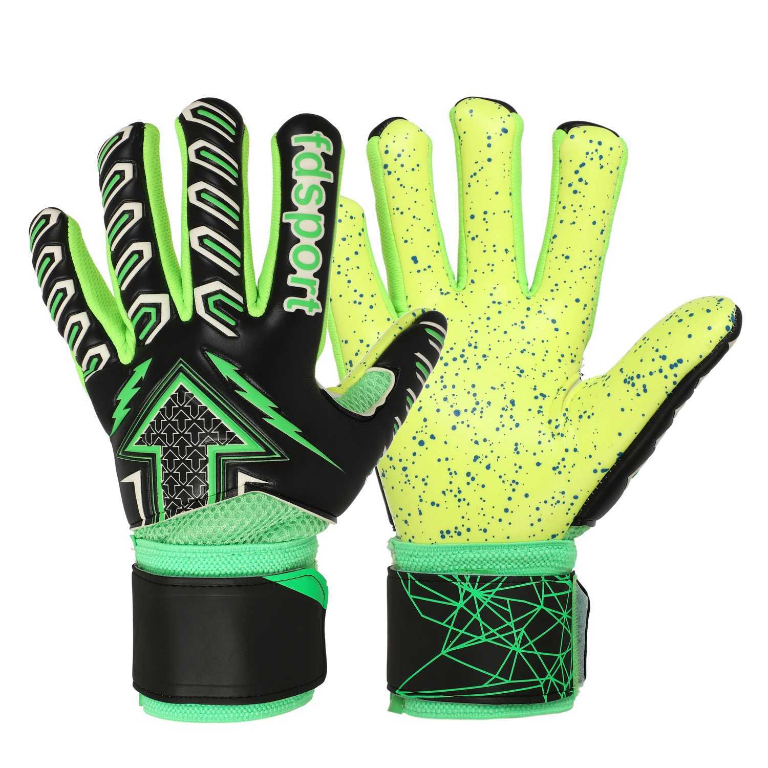 Mens professional match goalkeeper gloves football training goalkeeper gloves anti slip palm 3mm thick latex protectionXJ250412