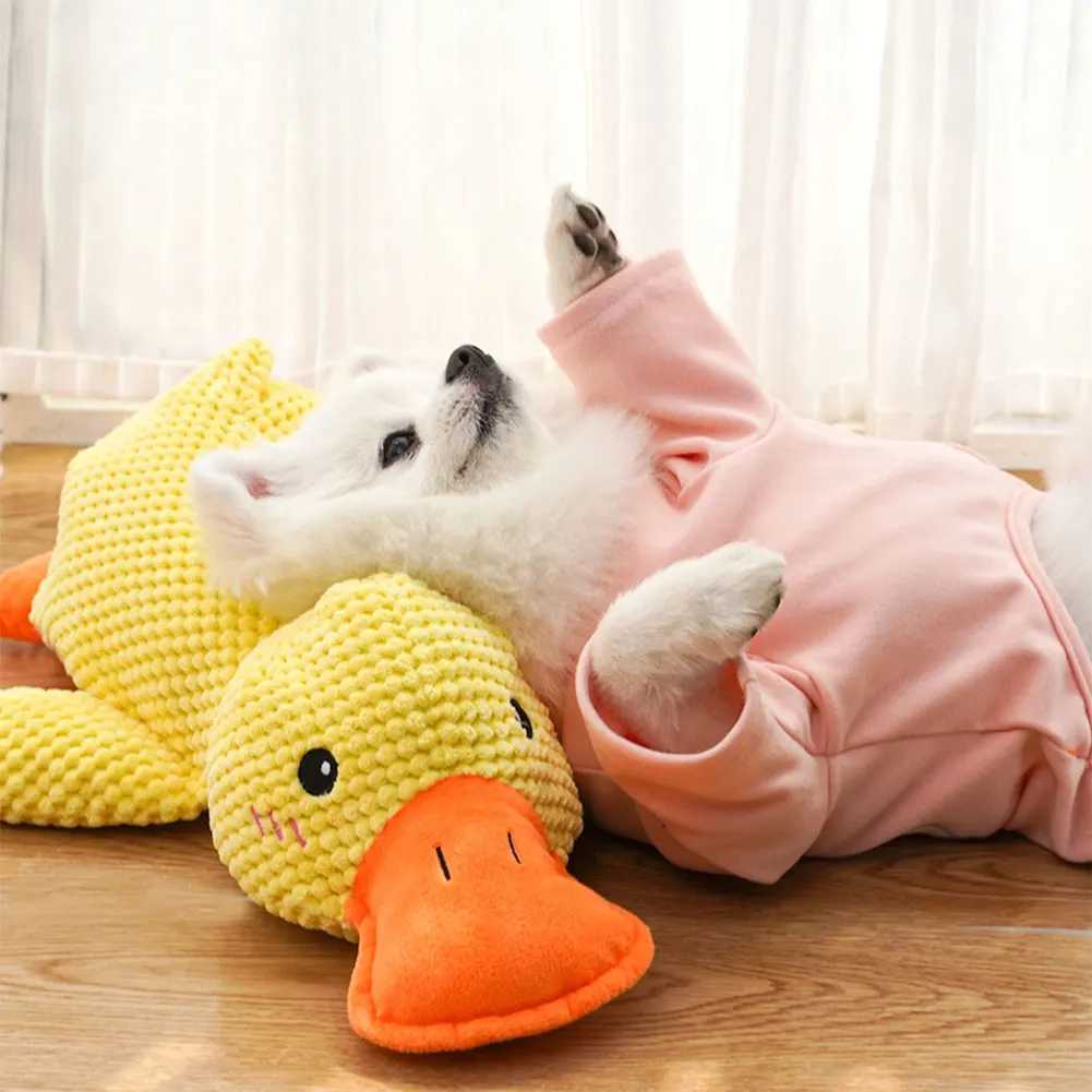 High Quality Dog Town Quiet Duck Pet Plush Toy with Stunning Sound Calming Duck Dog Toy Pillow Dog Toy Stuffed Animal Chewing Toy T2504012