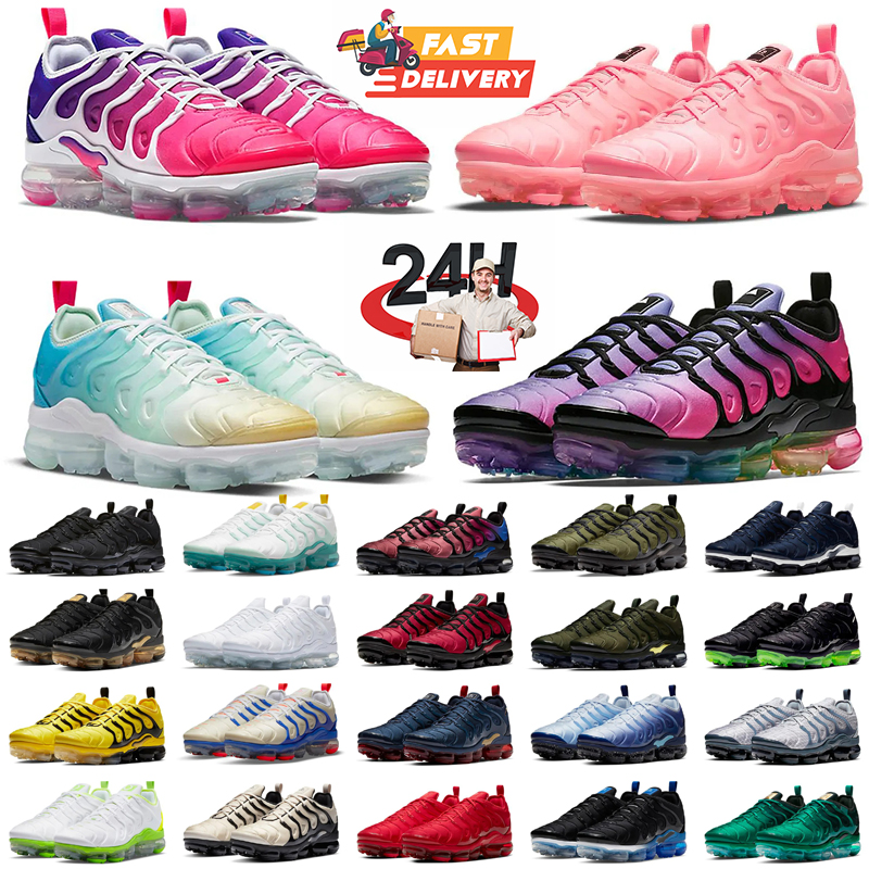 designer sneakers vapormaxplus running shoes for men women vp plus Triple Black White Blue Red Cool Grey Bubblegum outdoor sports trainers sneakers chaussures 36-46
