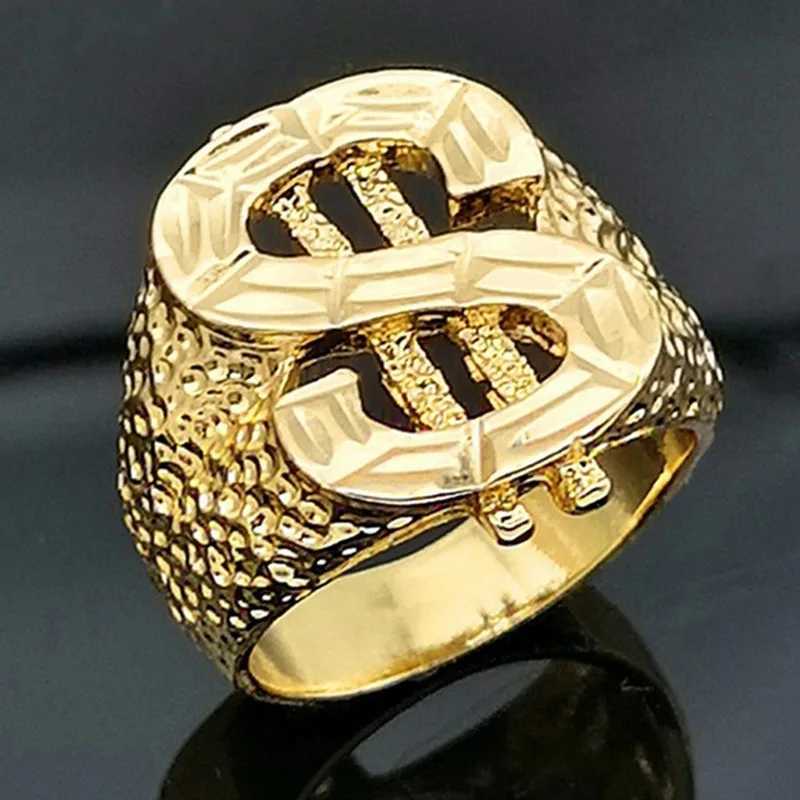 Tren Fashion Gold Hip Hop Style Ring USD Signature Creative Mens Rock Style Ring Design Party Jewelry AccessoriesXJ250412
