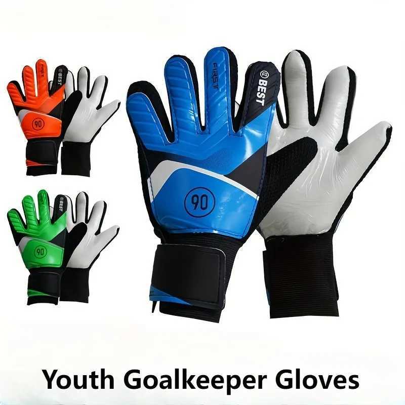 1 pair of goalkeeper gloves - wear-resistant latex anti slip football goalkeeper gloves used for training and matches football training equipmentXJ250