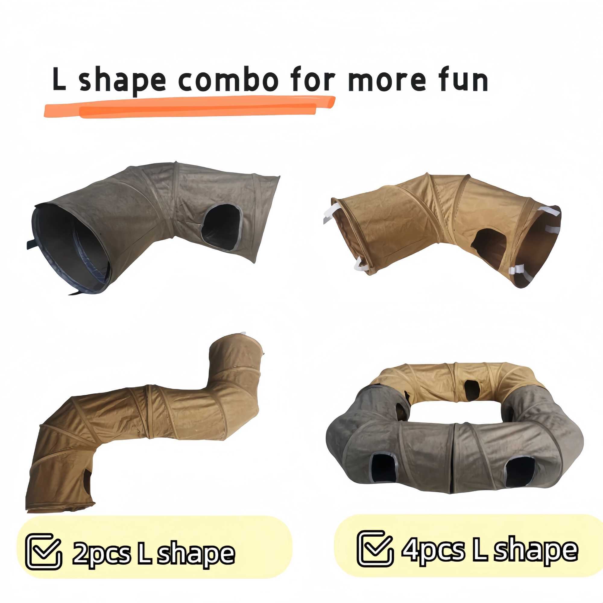 Collapsible Cat Winter Suede Tunnel for Puppy Rabbit Kitten Play Chase Hide TunnelInteractive Bedding Toy in 2 ways3 waysCro Y250412