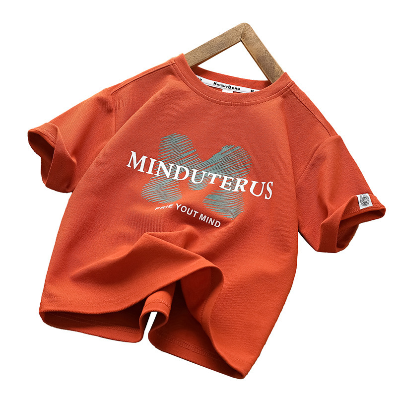 Ddmyshoesvip Children S Clothes Short Sleeved T Shirts Boys Summer Tops Middle Aged Half Sleeves Loose Children S Clothing Trend