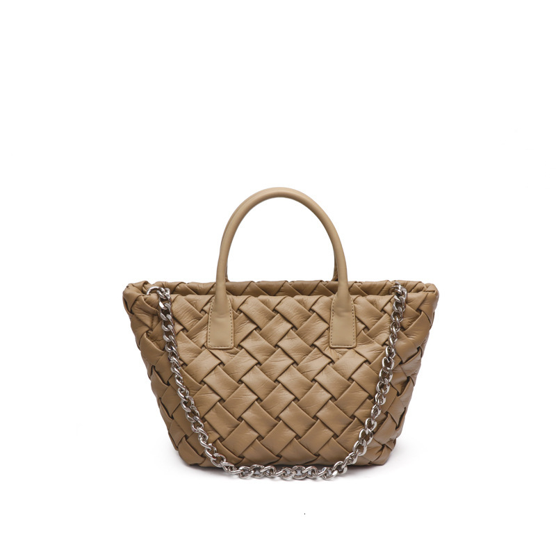 Basket Woven Bag Women's Retro Fashion PU Leather Handbag Designer Crossbody Bag