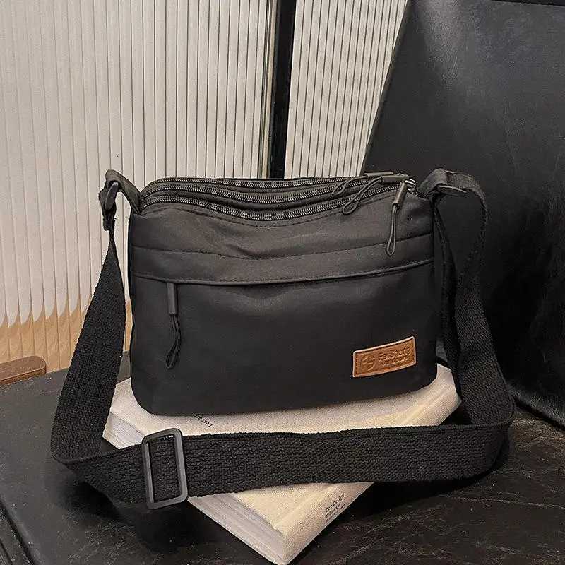 Single Shoulder Crossbody Bag Multifunctional Simple Nylon Cloth Bag Fashionable Casual Portable Bag Lightweight For Going OutT2511112