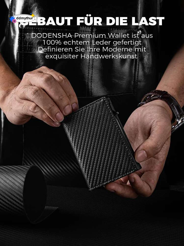 Men's Wallet with Zipper Change Credit Clip Ultra Thin Magnetic RFID Anti Theft Brush Aluminum Box Card Bag ddmythur