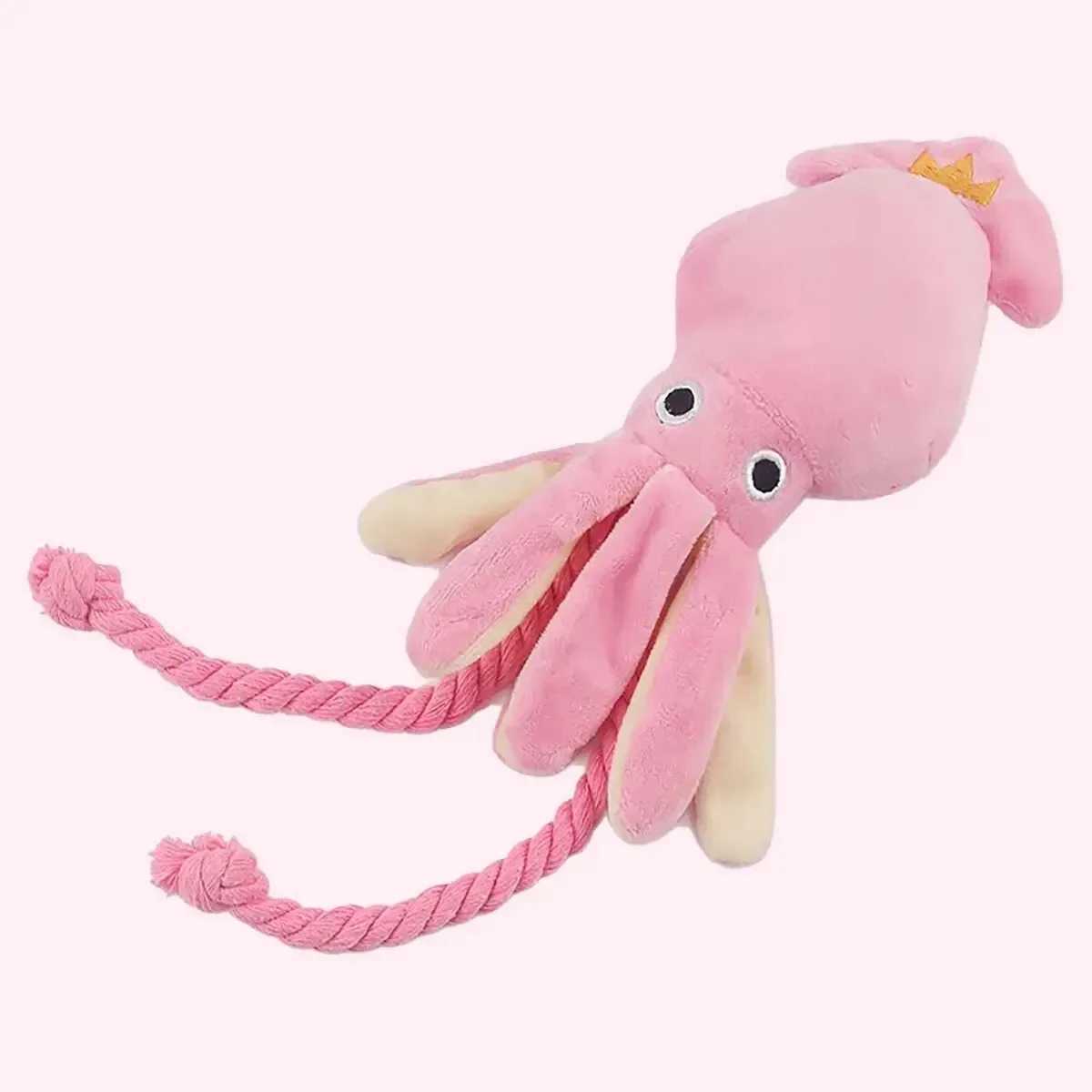 High Quality Supreme pet octopus plush rope toy is bite resistant fun interactive suitable for indoor and outdoor use T2504012