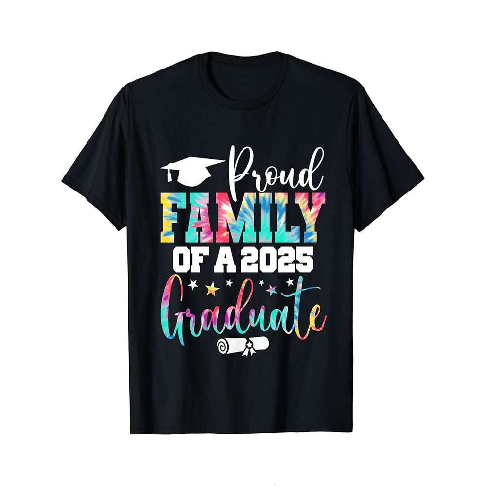 Designer T shirt Family Senior 2025 Proud Family Of A Class Of 2025 Graduate ,100% cotton, short sleeve , Wrinkle resistant, Casual, comfortable fit -