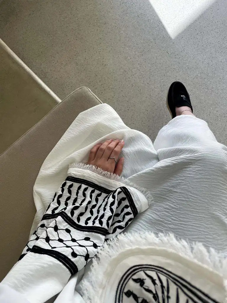 Ramadan Kefiyah Abaya kimono Palestinian y Tassel Muslim public Abayas women Dubai y Islamic headscarf Kaftan dress 250411