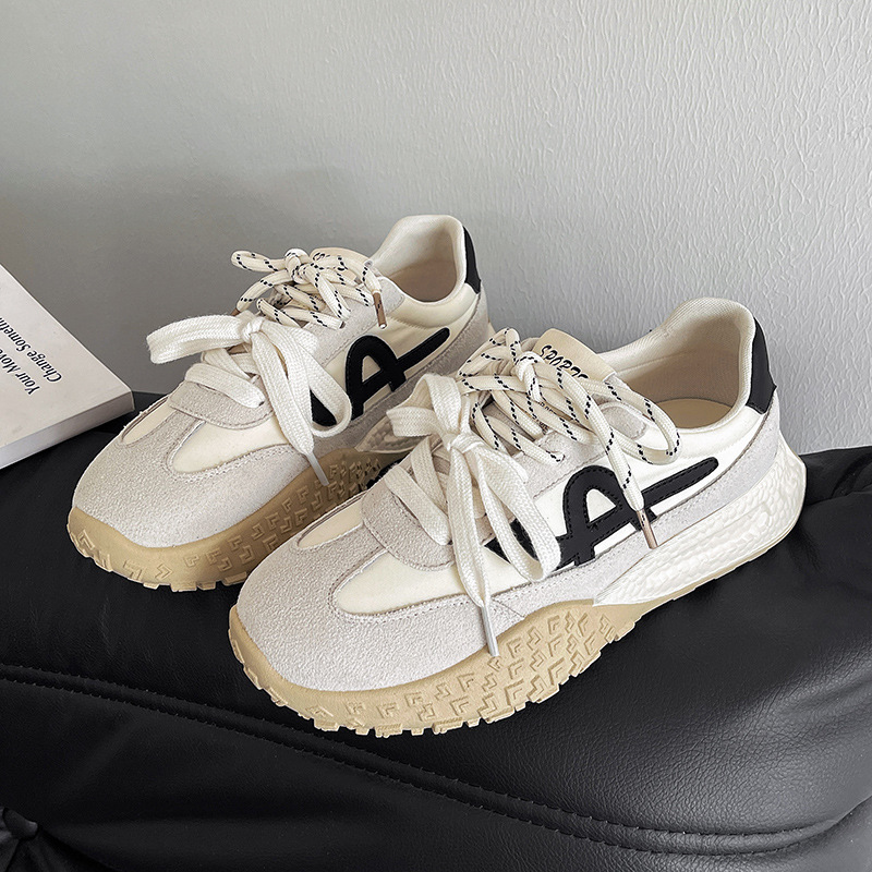 2025 Spring Collection Chunky German Military Sneakers - Genuine Leather Unisex-Design Women's Athletic Shoes