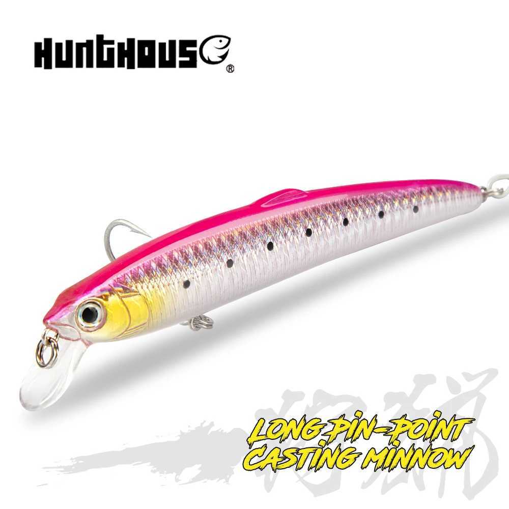 Hunthouse Jerkbaits Saruna Minnow Sea Fishing Lure Hard Bait 95mm/8Sg 12.5cm/17.5g 14.7cm/27g Solid Origin Hook For Seabass Z250411